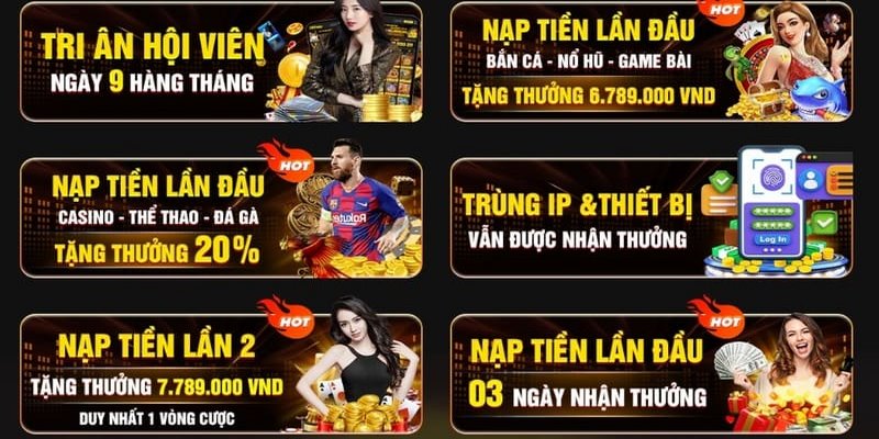 Tân binh sẽ nhận được một khoản tiền thưởng khi thực hiện lần nạp đầu tiên