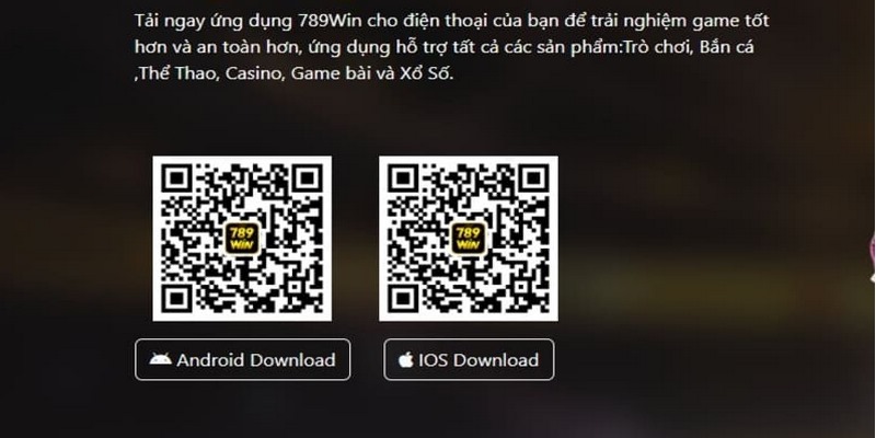 Khi tân binh nhấp vào mục "APP" sẽ thấy xuất hiện một mã QR 